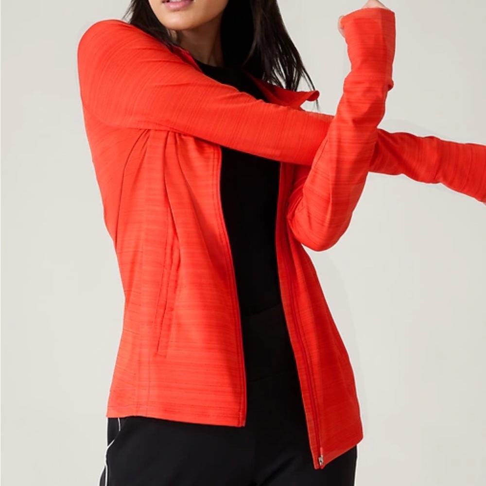 Athleta Pacifica Illume UPF Relaxed Jacket Vermillion XS Petite